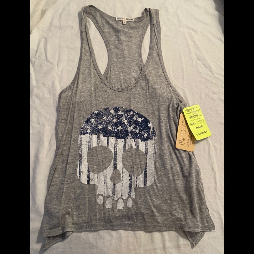 NWT Threads 4 Thought Skull Tank Top (Size S)
